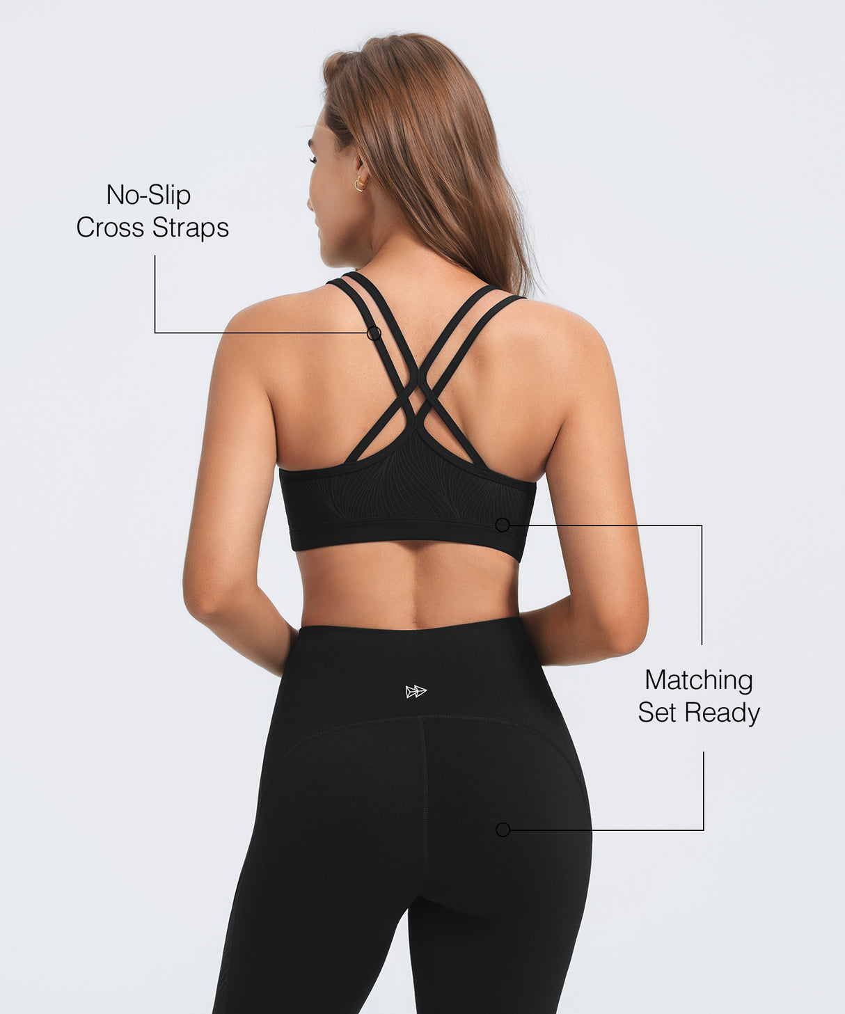 Anywhere No-Slip Crisscross Straps Removable Cups Yoga Bra | Women's Light Support Sports Bra Best For Yoga, HIIT