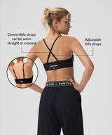 Anywhere Adjustable Thin Strap Removable Pads Sports Bra | Women's Light Support Sports Bra