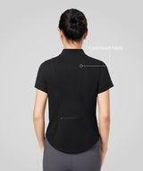 Sculpt Stand Collar Cool-Touch T-Shirt | Damen Sport T-Shirt