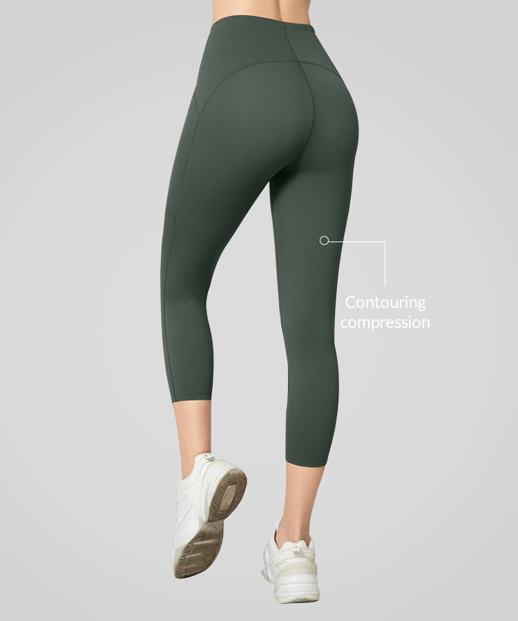 Sömlösa löparleggings med kraftfull rumpa och lift, 62 cm | Damleggings med högt stöd