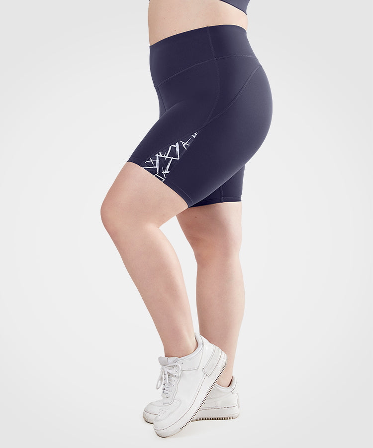 Waist Polyester Spandex Bike Shorts Athletic Works Women's Dri