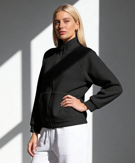 Anywhere Zip Pockets Fleece Stand Collar Jacket | Women's Sports Jacket