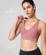 Power Cross Back Padded Running Bra | Women's High Support Sports Bra