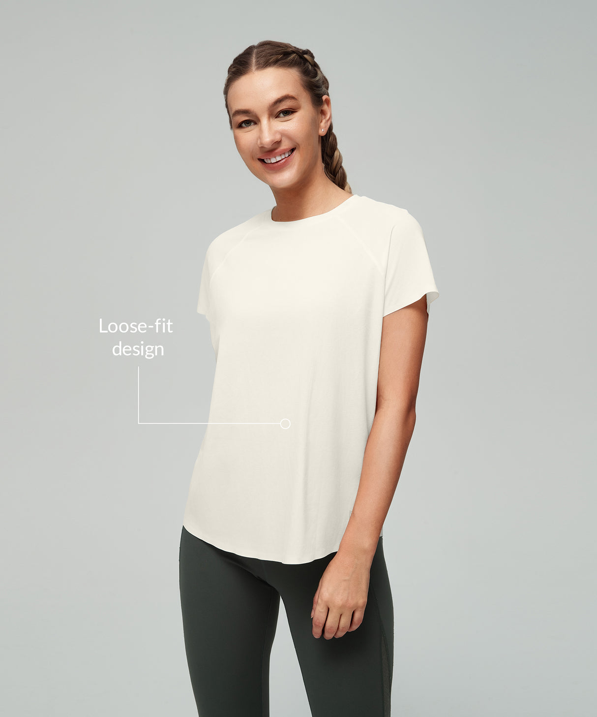 Anywhere Back Mesh Solid Color Comfortable T-shirt