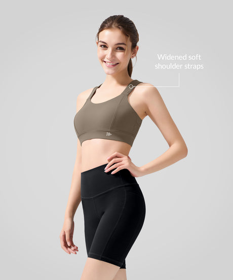 Echo Key Hole Back Mesh Andningsbar Yoga-BH | Sport-BH med lätt stöd för kvinnor