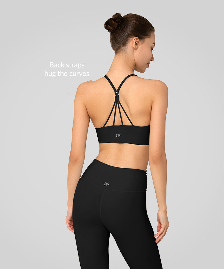 Anywhere V-Ausschnitt Cremeweicher Yoga-BH | Leicht stützender Sport-BH für Damen