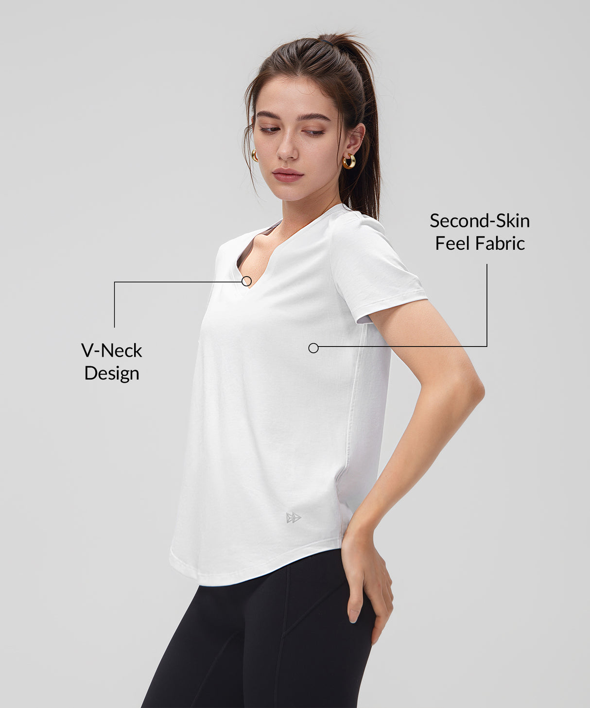 Anywhere V-Neck Lightweight Short Sleeve Tee| Women's Short Sleeve T-shirt