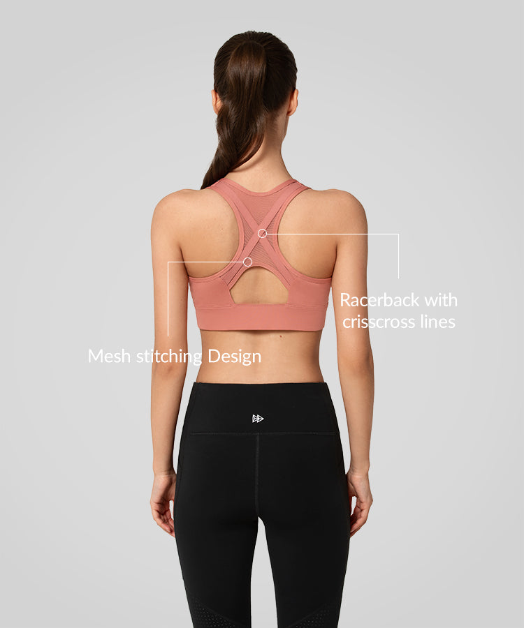 Power Cross Racerback Running Bra | Women's High Support Sports Bra