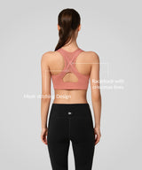 Power Cross Racerback Running Bra | Women's High Support Sports Bra