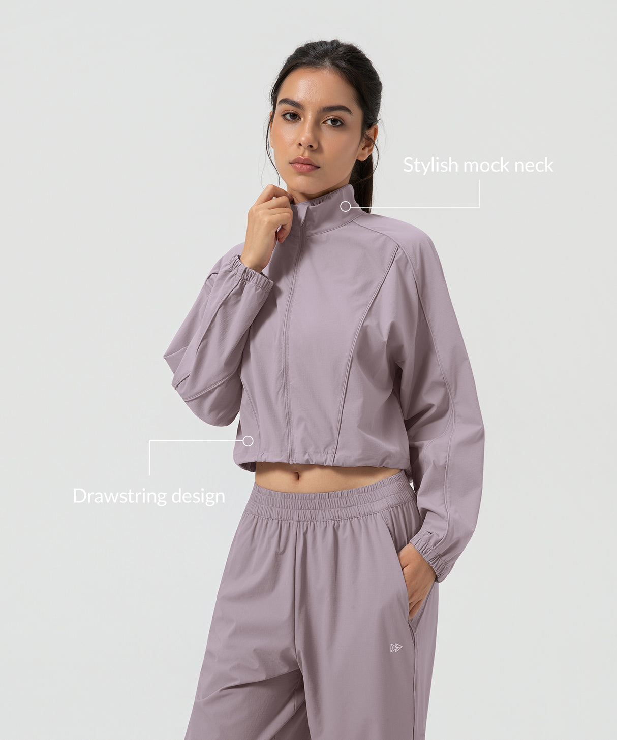 Anywhere Short Stand Collar Fashion Casual Jacket| Women's Sports Jacket