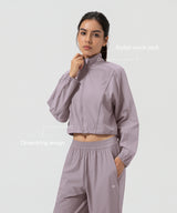 Anywhere Short Stand Collar Fashion Casual Jacket| Women's Sports Jacket