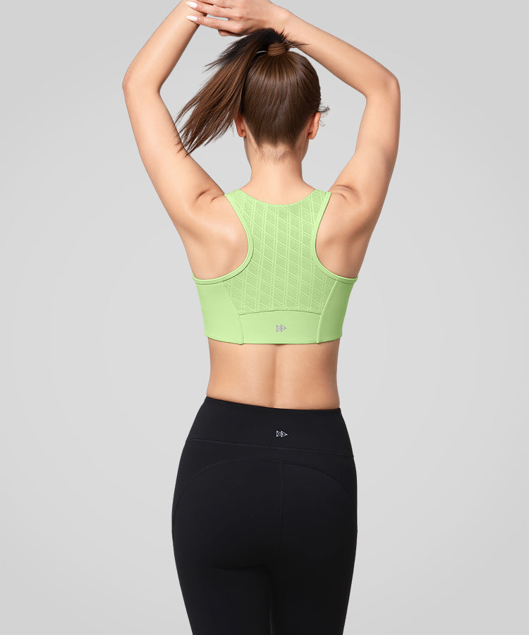 Lauf-BH mit Power Mesh-Panel und Frontverschluss | Sport-BH mit starkem Halt für Damen