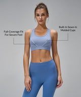 Sculpt Racerback Mesh Hook-Back Sports Bra | Women's High Support Sports Bra