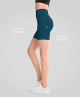 Shift stretchiga mjuka shorts med dubbla sömmar 20 cm | Löparshorts med högt stöd för kvinnor