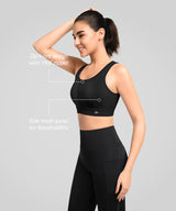 Power Back Adjustable Mesh Running Bra | Women's High Support Sports Bra