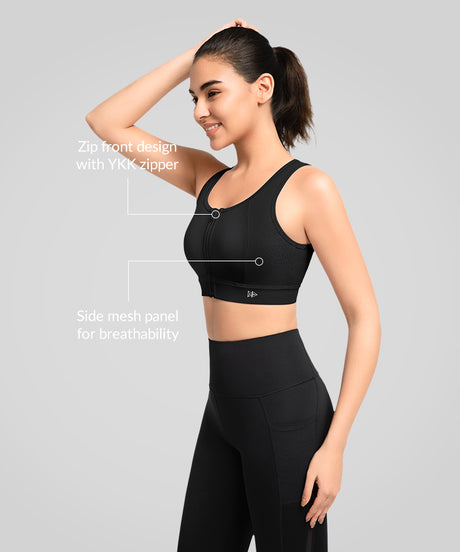 Verstellbarer Power Back Mesh-Lauf-BH | Sport-BH mit starkem Halt für Damen