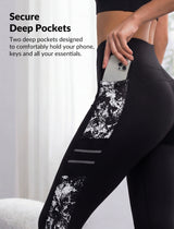 Echo High-Waisted Print Running Leggings 26" | Women's High Support Leggings