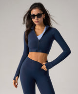 Giacche sportive elasticizzate slim fit con cerniera completa | Giacche leggere da donna