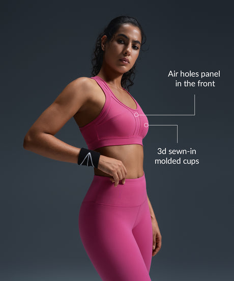 Reggiseno da corsa imbottito Power Cross Back | Reggiseno sportivo ad alto sostegno da donna