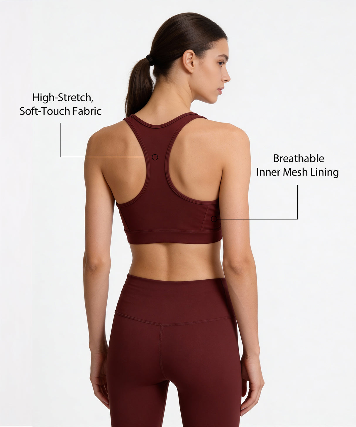 Shift Front Zip Sewn-in Pads Racerback Running Bra | Women's High Support Sports Bra