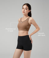 Power Front Sheer Mesh H-Back Sports Bra| Women's High Support Sports Bra