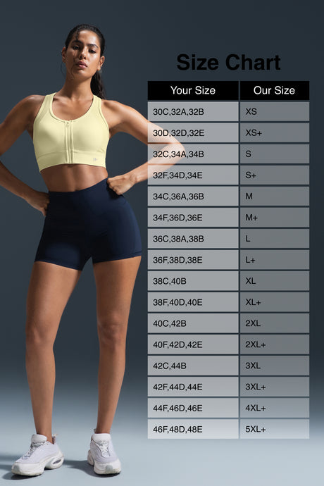Reggiseno da corsa imbottito con zip frontale Enfold Racerback | Reggiseno sportivo ad alto sostegno da donna