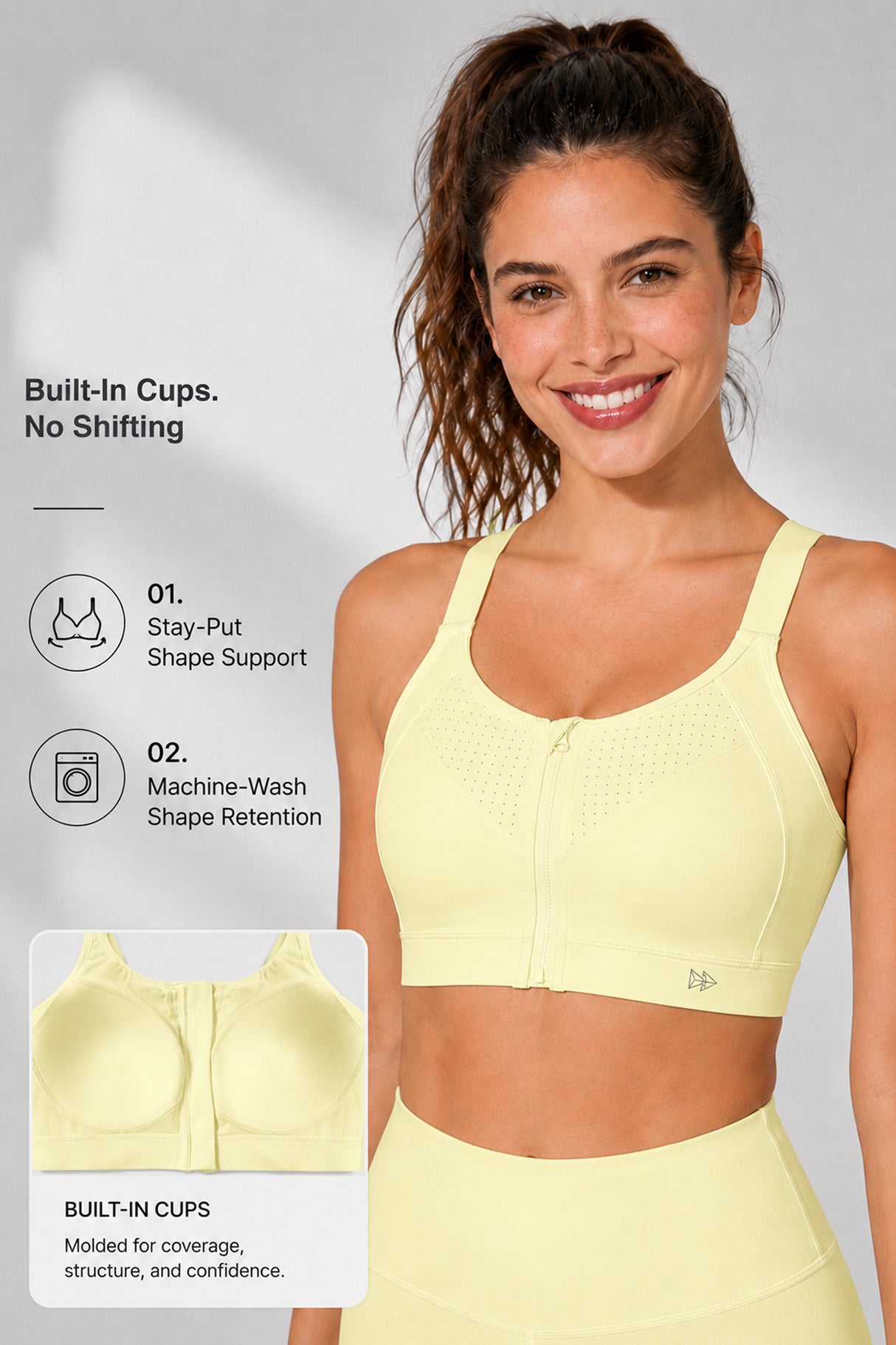 Power™  Soft Adjustable High-Support Mesh Running Bra | Women's High Support Sports Bra