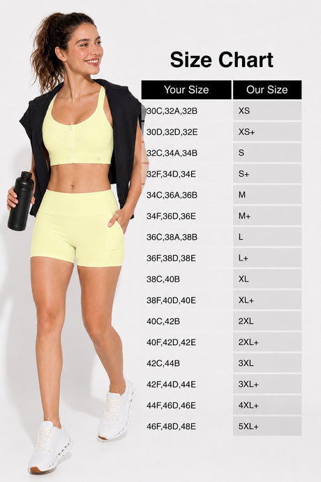 Power Zip Verstellbare Träger Gepolsterter Lauf-BH | Damen Sport-BH mit starkem Halt
