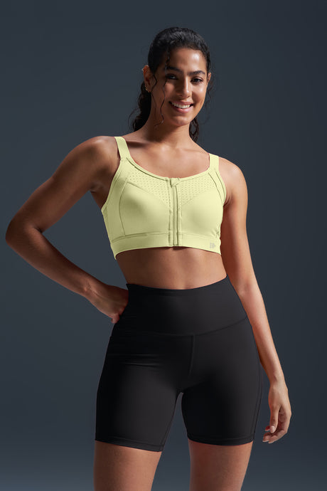 Reggiseno da corsa imbottito con spalline regolabili Power Zip | Reggiseno sportivo ad alto sostegno da donna