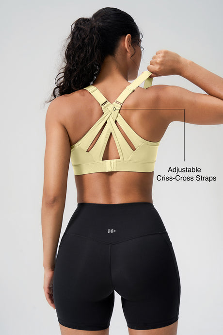 Power™ Adjustable Crisscross Padded Running Bra | Women's High Support Sports Bra