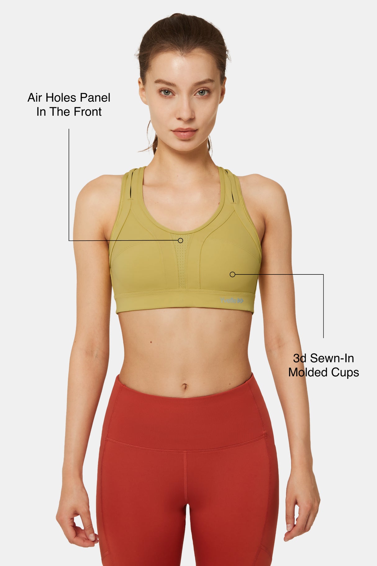Power™ Cross Back Padded Running Bra | Women's High Support Sports Bra