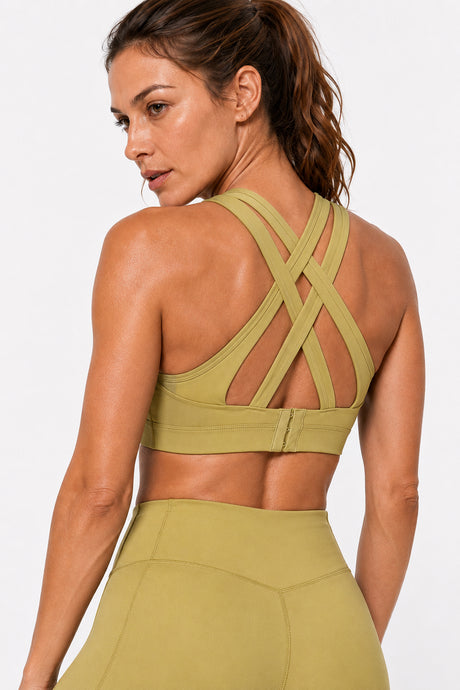 Power Cross Back gepolsterter Lauf-BH | Sport-BH mit starkem Halt für Damen