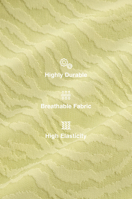 Yellow Textured High Impact Leggings With Pockets 25inches | High-Impact Support Best For Running, HIIT & Training