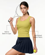 Anywhere Built-In Fixed Cups Tank For Daily Yoga | Women's Sports Tank For Yoga & Daily