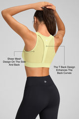 Reggiseno da corsa leggero Power T-back in rete | Reggiseno sportivo ad alto sostegno da donna