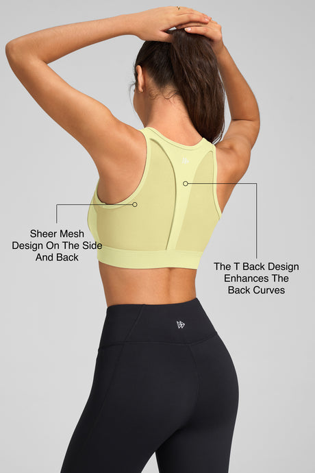Power™ Zip-Front Mesh-Back High-Support Running Bra | Women's High Support Sports Bra