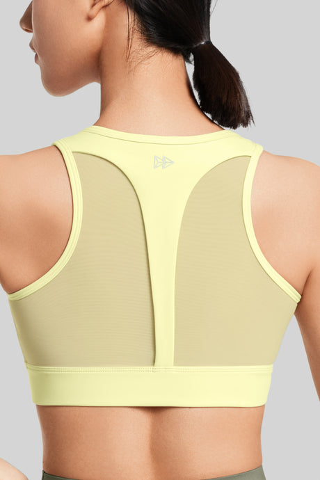 Power™ Zip-Front Mesh-Back High-Support Running Bra | Women's High Support Sports Bra