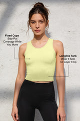 Anywhere™ Built-In Cups Racerback Mesh Tank | Women's Sports Tank For Yoga & Daily
