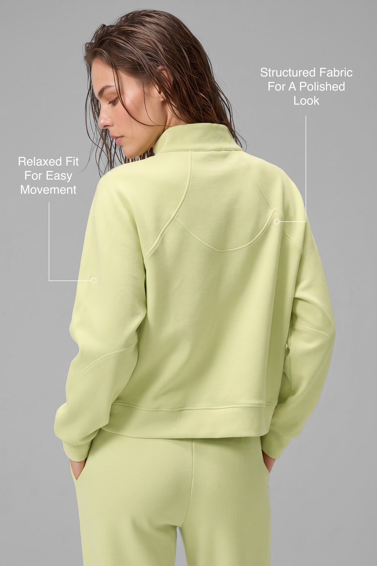 Anywhere™ Half-Zip Mock Neck Pockets Sweatshirt | Women's Sports Sweatshirt