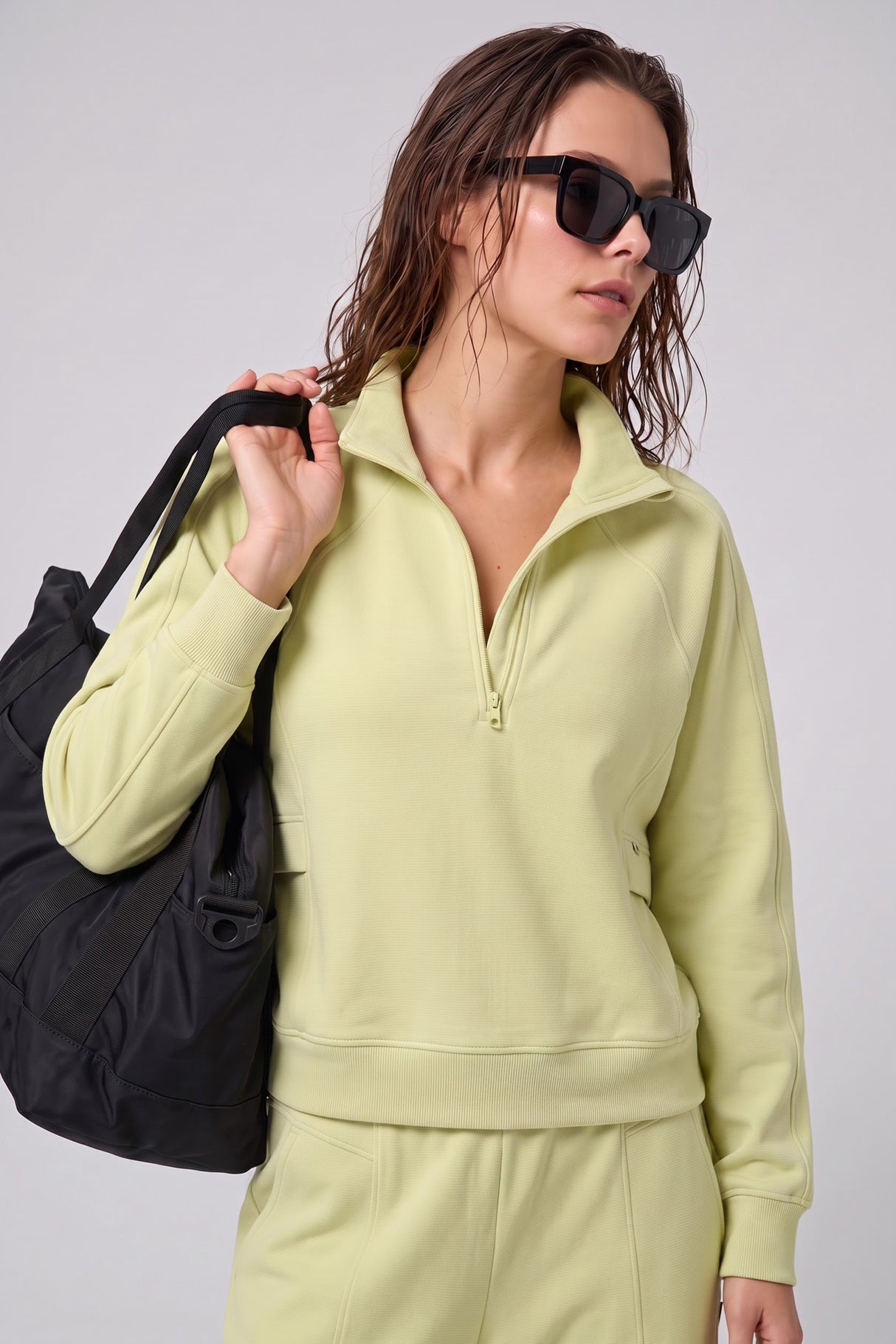 Anywhere™ Half-Zip Mock Neck Pockets Sweatshirt | Women's Sports Sweatshirt