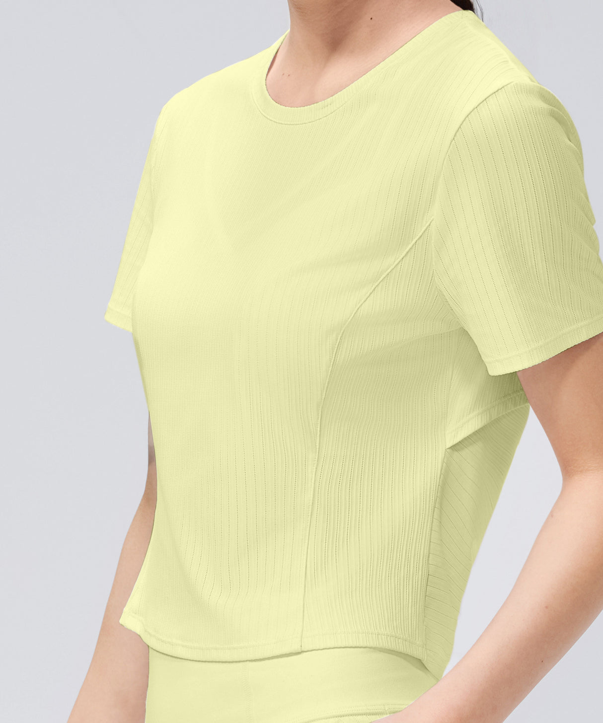 Echo Soft Breathable Cropped Workout Tee with Back Drawstring | Women's Sports T-shirt