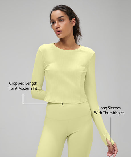 Anywhere™ Lightweight Drawstring Long sleeves Yoga Tee| Women's Sports T-shirt - image 2