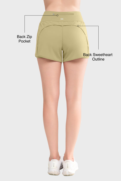 Shift Quick Dry Inner Mesh Workout Shorts mit Tasche 3,5'' | Damen Laufshorts