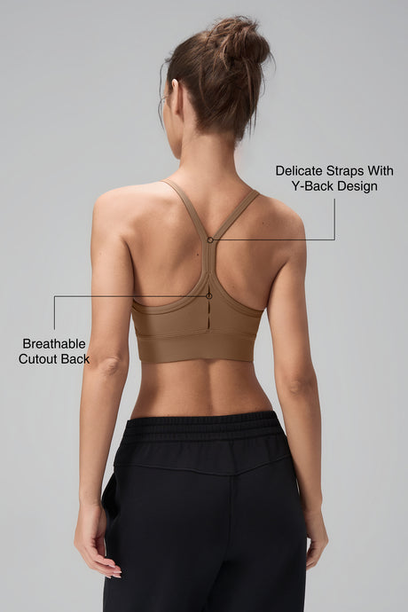 Anywhere Y-Back Design Insydda Yoga-BH med Vadder | Sport-BH med Lätt Stöd för Damer