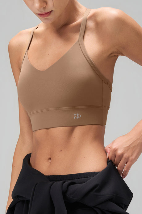 Anywhere Y-Back Design Insydda Yoga-BH med Vadder | Sport-BH med Lätt Stöd för Damer