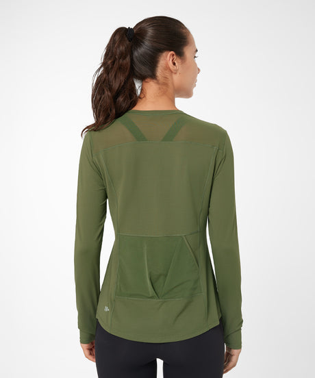Shift Light Mesh Pocket Running T-shirt | Women's Long Sleeve T-shirt
