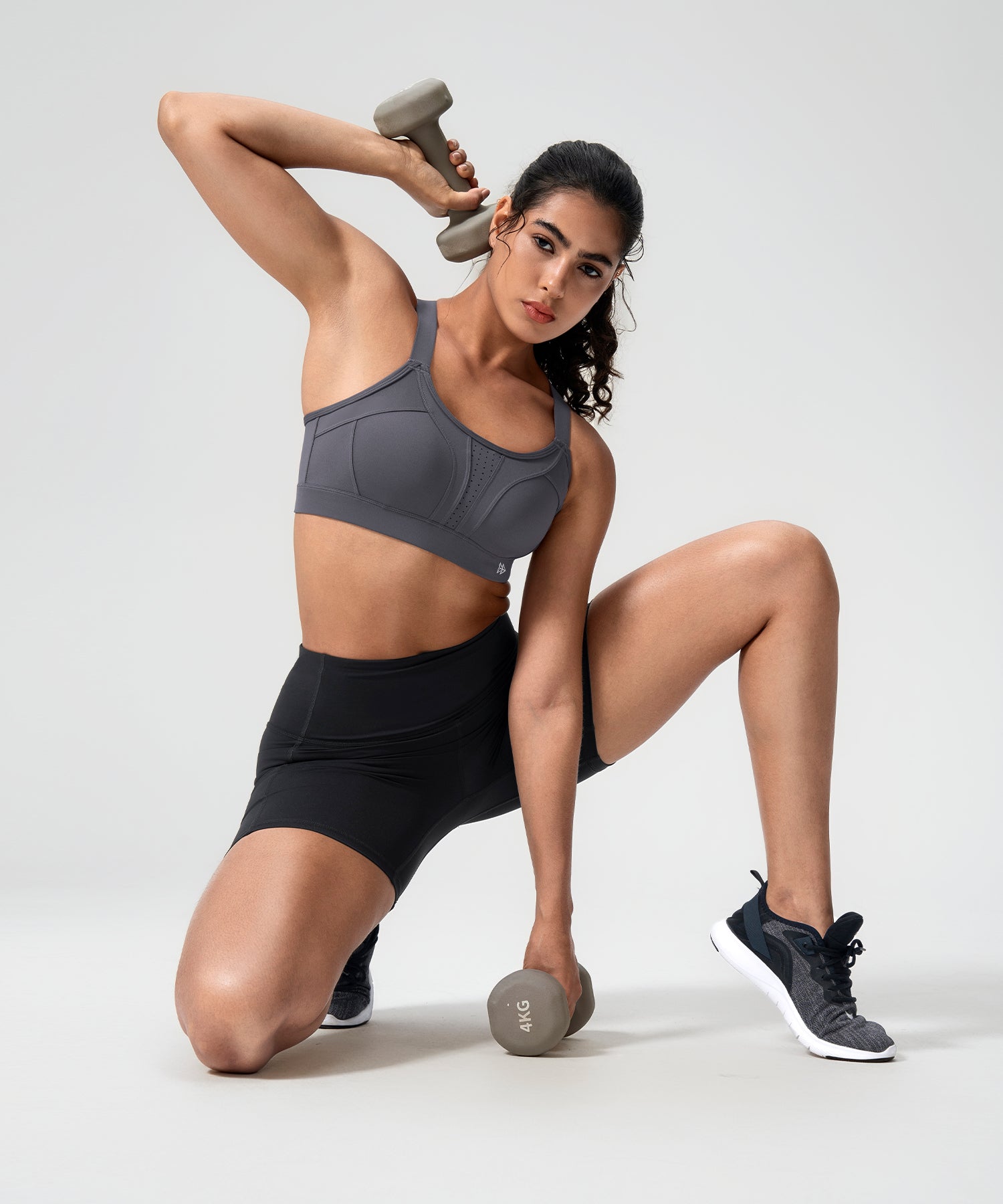 Power Adjustable Criss Cross Padded Running Bra | Women's High