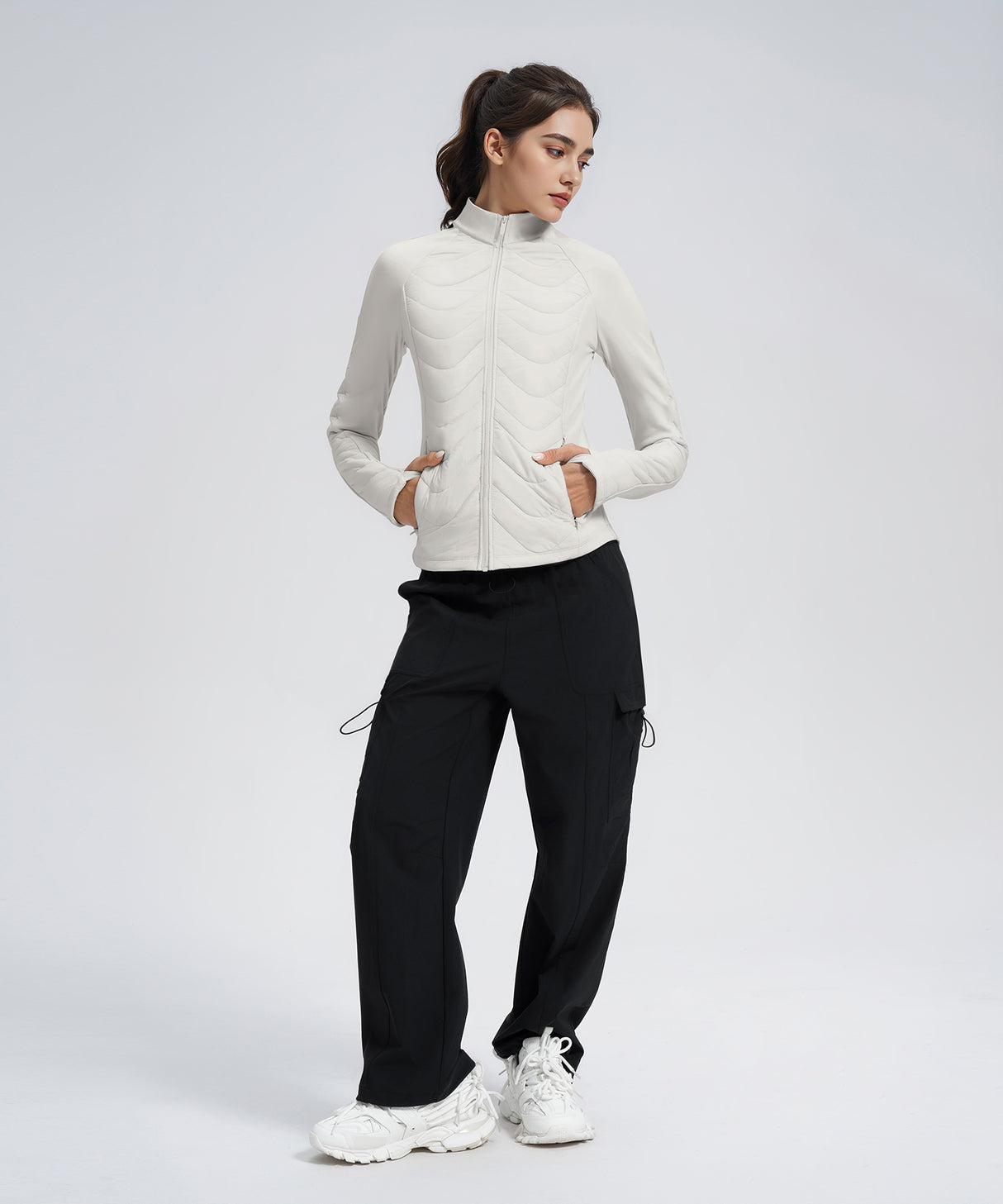 Chaqueta ligera de polar acolchada con cremallera para cualquier ocasión | Chaquetas para mujer