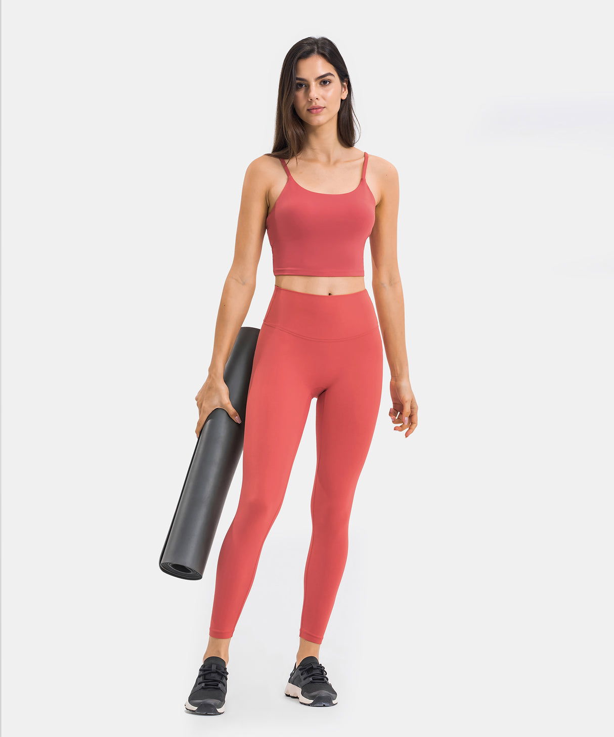 Nahtlose, glatte Yoga-Leggings mit hoher Taille für überall | Leicht stützende Leggings für Damen