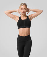 Power Zip Front Mesh Padded Running Bra | Damen Sport-BH mit starkem Halt